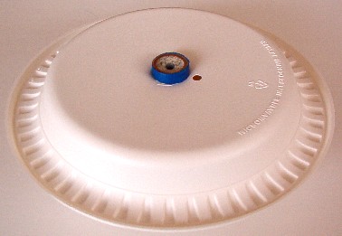 Bottom view of motor installed in the rocket
